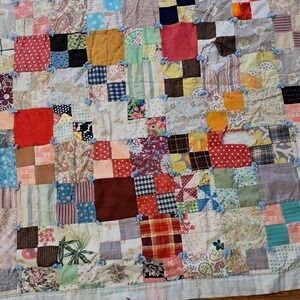 QUILT 4‎ PATCH VINTAGE FEEDSACK RUSTIC CUTTER #133